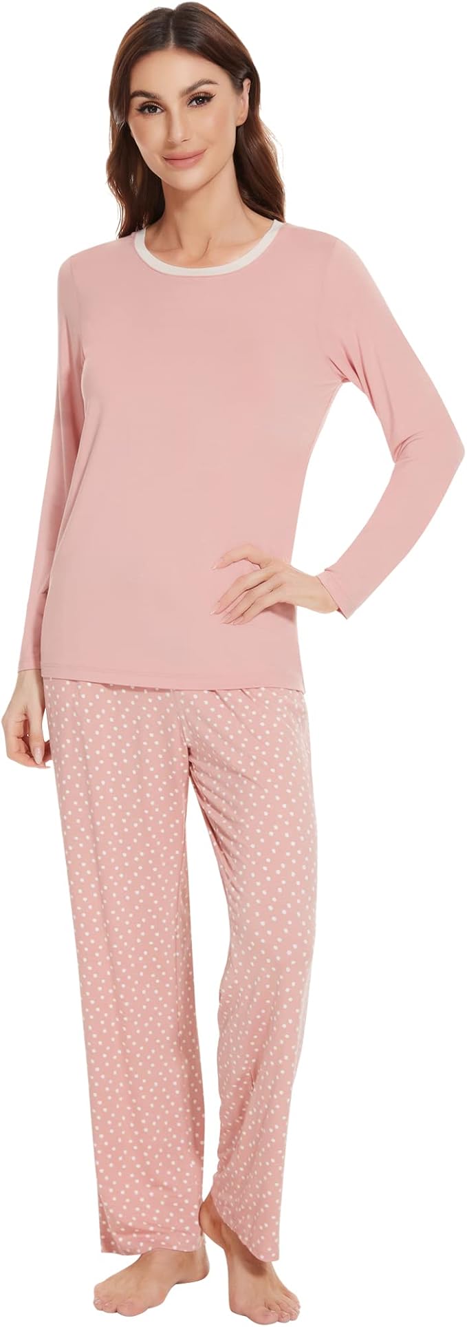 Women's Bamboo Pants Pajama Set - Long Sleeve
