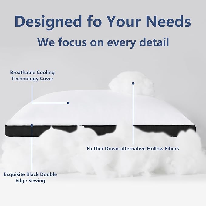 Down Alternative Bed Pillow - King - 2 Pack