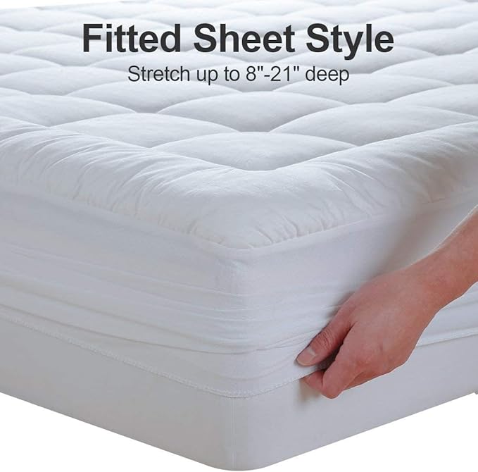 Cooling Mattress Pad - Twin XL - 39 x 80 in - 21 in Deep Pocket