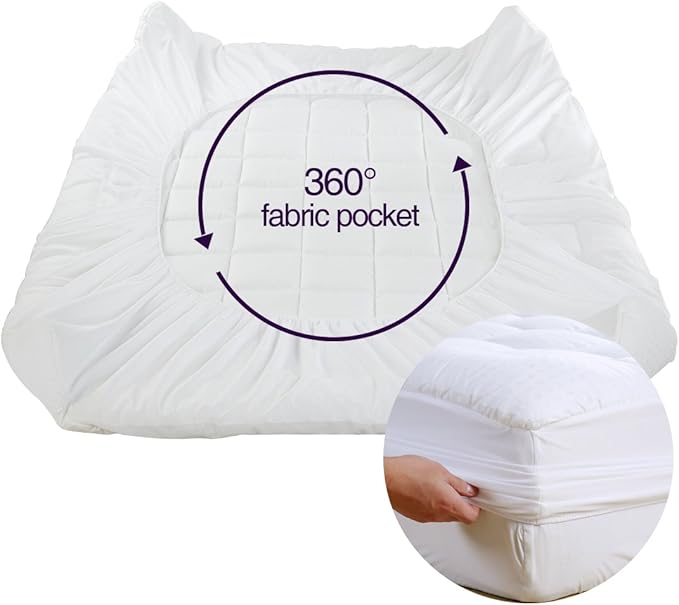Cooling Mattress Pad - King - 78 x 80 in - 21 in Deep Pocket