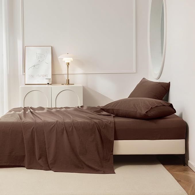 Linen Bed Sheet Set - Full - 4 Piece