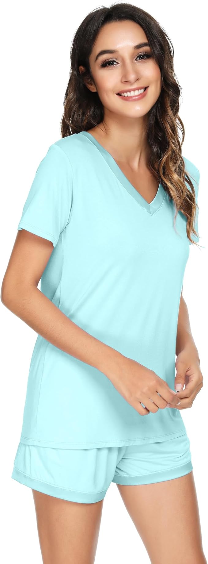 Women's Bamboo Cooling Pajama Set - Short Sleeve - 2 Piece
