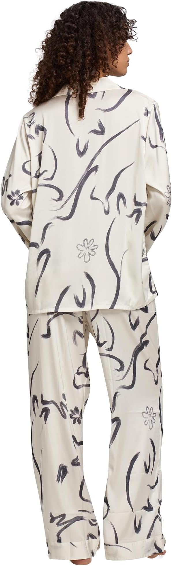 Satin Pajama Set - Long Sleeve - 2 Piece