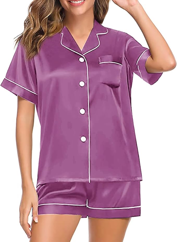 Satin Pajama Set - 2 Piece