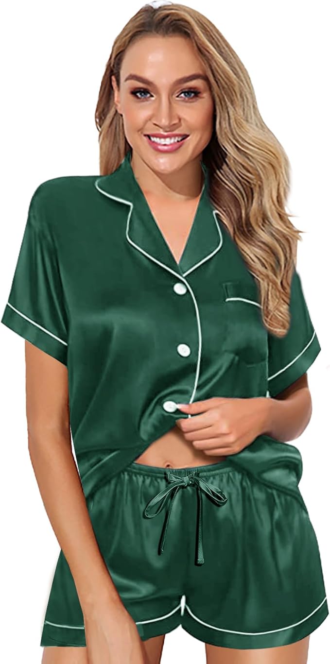 Satin Pajama Set - 2 Piece