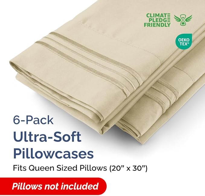 Pillowcase Set - Queen - 6 Piece