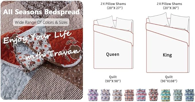 Quilt Set - Queen - 3 Piece