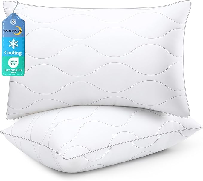 Microfiber Cooling Bed Pillow - Queen - 2 Piece