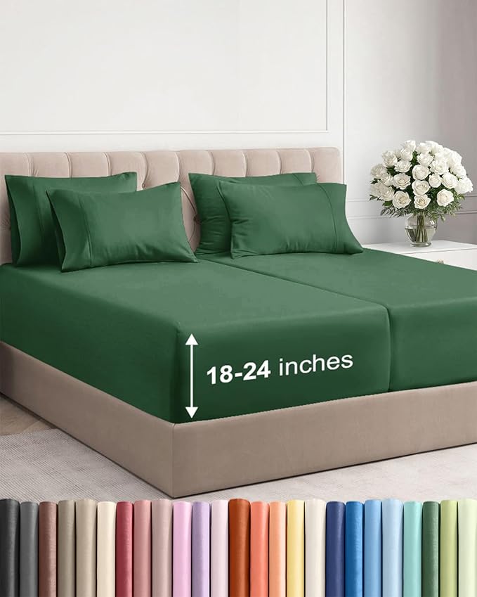 Cooling Bed Sheet Set - Split King - 7 Piece