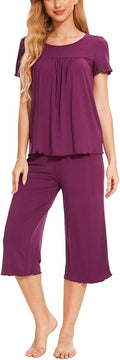 Bamboo Capri Pajama Set - Short Sleeve - 2 Piece