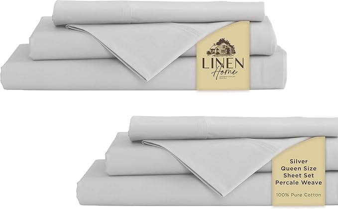 100% Cotton Bed Sheet Set - Queen - 8 Piece