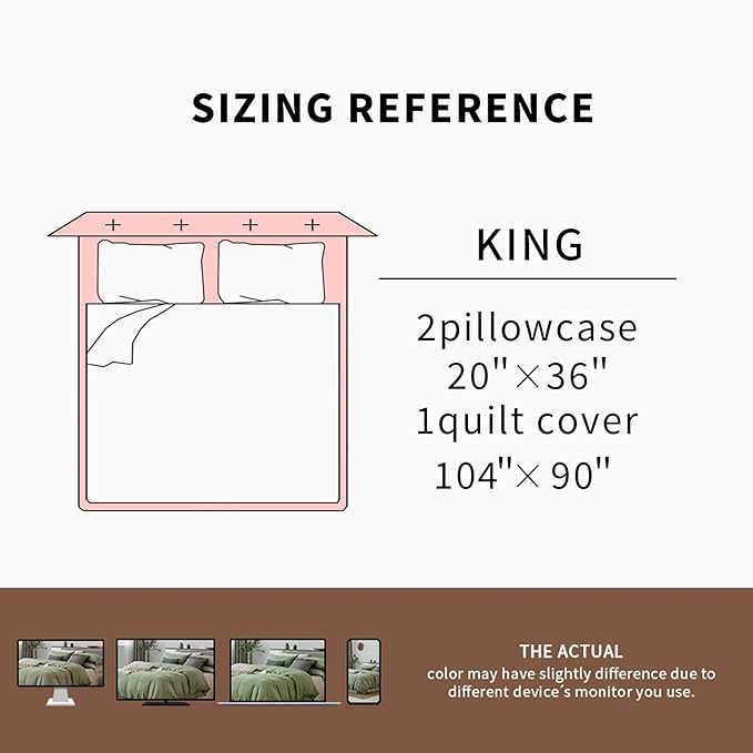 Linen Duvet Cover Set - King - 104 x 90 in - 3 Piece