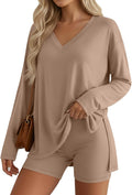 Women's Shorts Pajama Set - Long Sleeve - 2 Piece