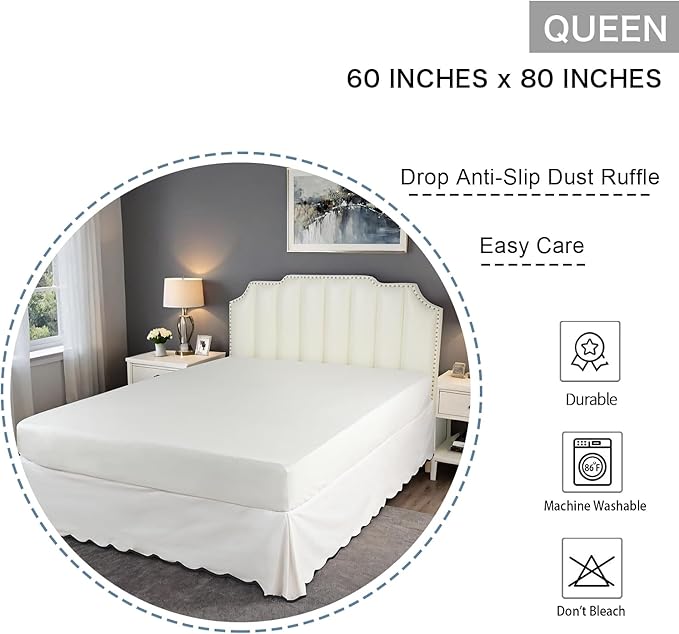Bed Skirt - Queen - 14 in Drop