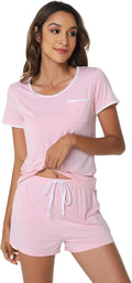 Women's Bamboo Cooling Pajama Set - Short Sleeve - 2 Piece