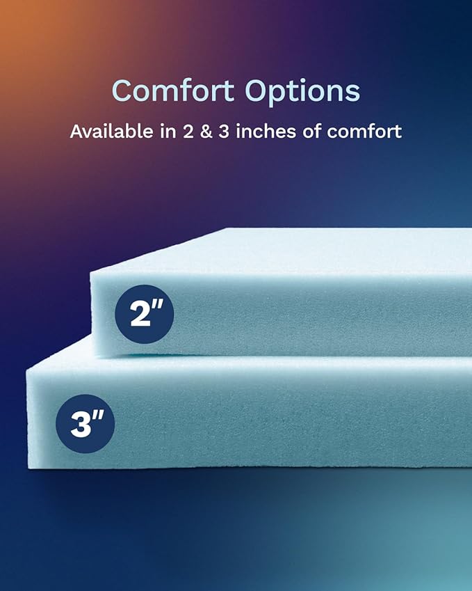 Memory Foam Cooling Mattress Topper - King