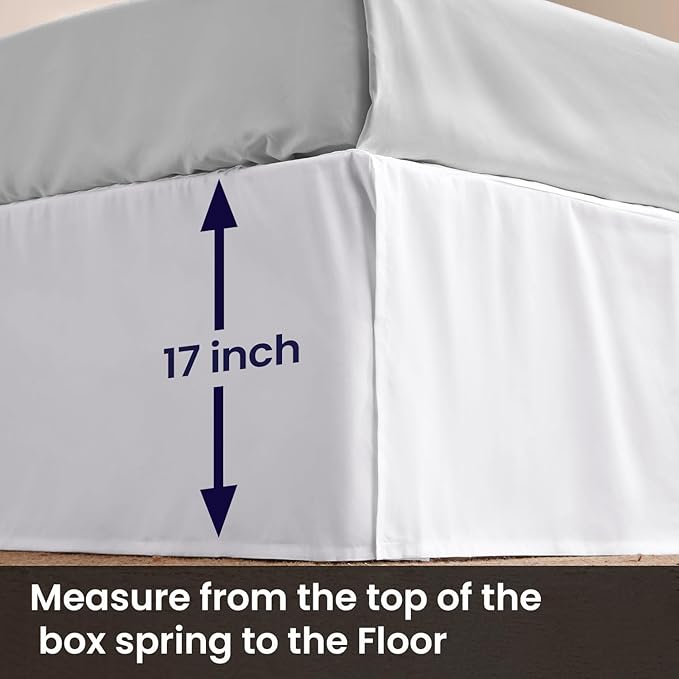Microfiber Bed Skirt - King - 17 in Drop