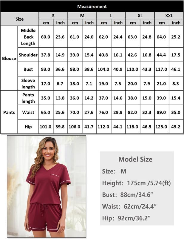 Shorts Pajama Set - Short Sleeve - 2 Piece