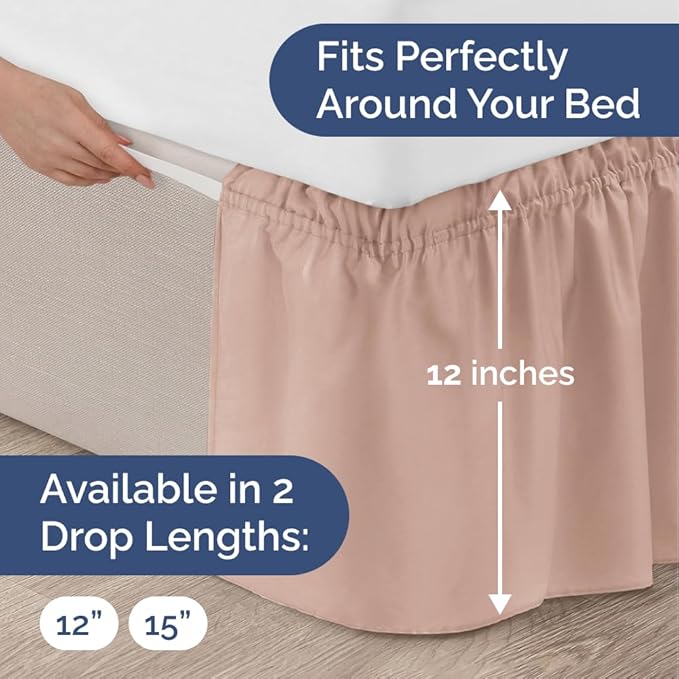 Bed Skirt - King - 12 in Drop