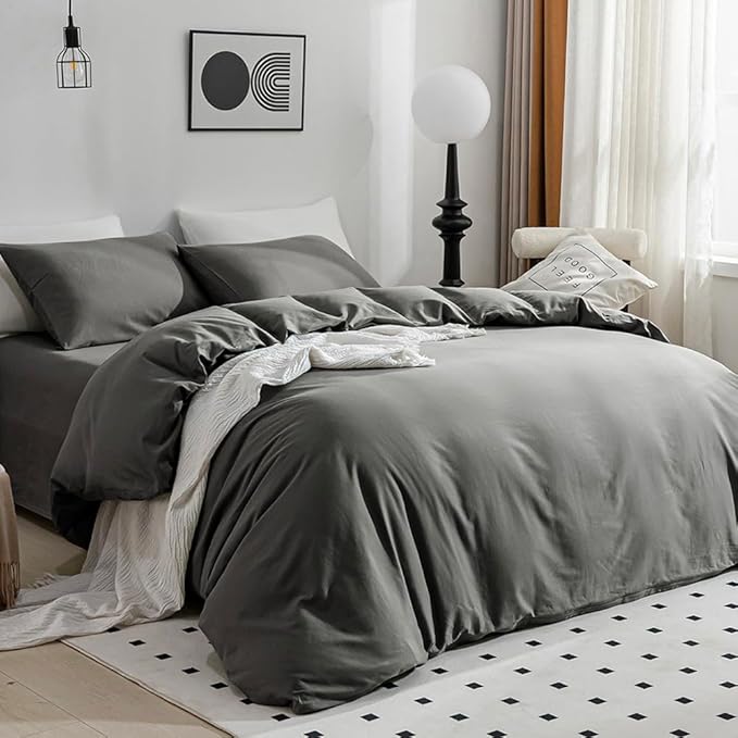 Linen Duvet Cover Set - Full - 3 Piece