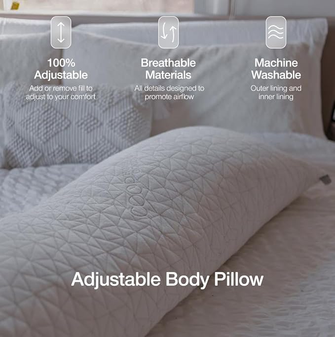 Memory Foam Waterproof Body Pillow - Full