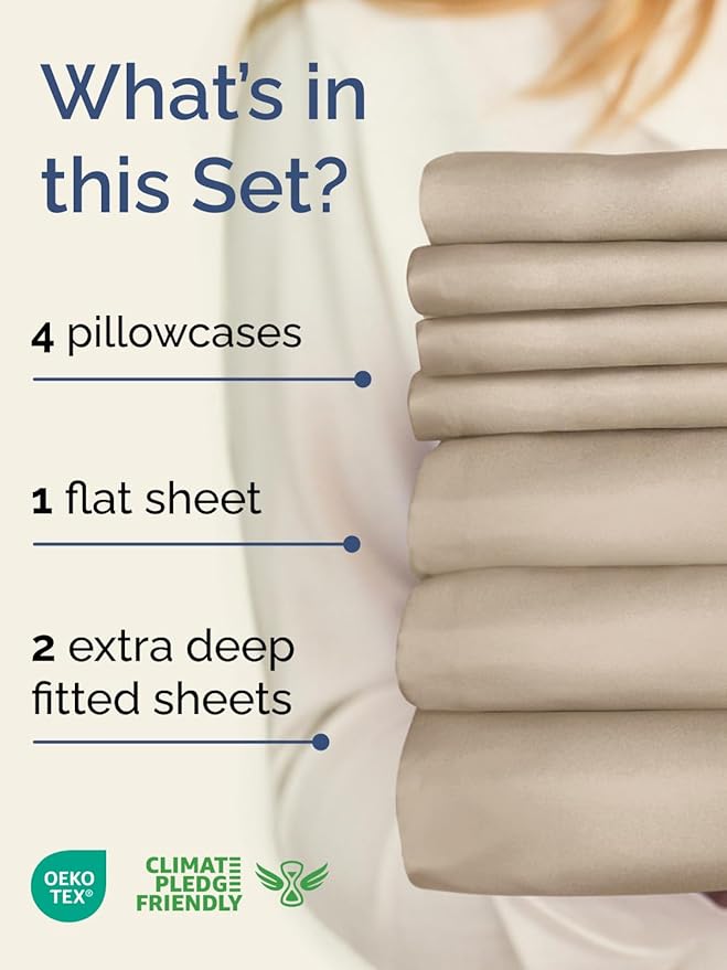 Cooling Bed Sheet Set - Split King - 7 Piece