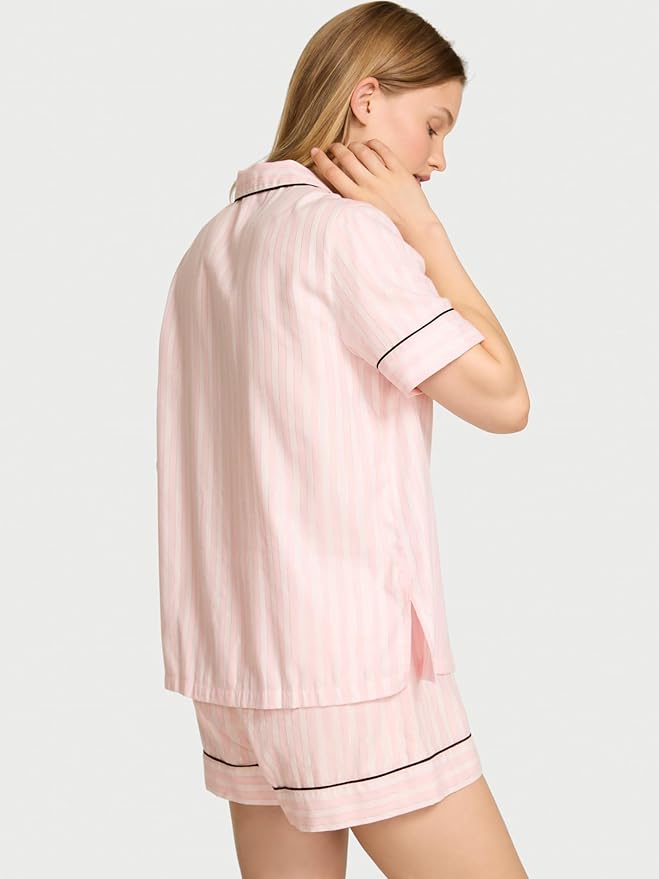 Women's Flannel Pajama Set - Short Sleeve - 2 Piece