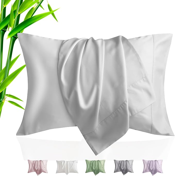 Bamboo Cooling Pillowcase Set - Queen - 20 x 30 in - 2 Pack - 2 Piece