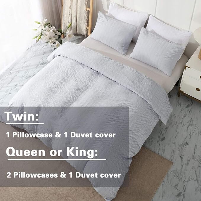 Microfiber Duvet Cover Set - Queen - 90 x 90 in - 3 Piece