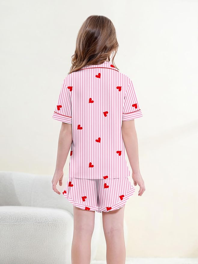 100% Cotton Shorts Pajama Set - Short Sleeve - 2 Piece