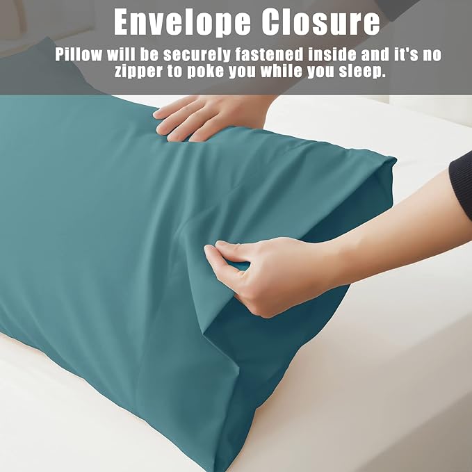 Bamboo Cooling Pillowcase Set - Queen - 20 x 30 in - 2 Pack - 2 Piece
