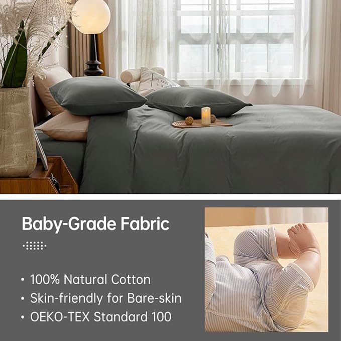 Linen Duvet Cover Set - Queen - 3 Piece