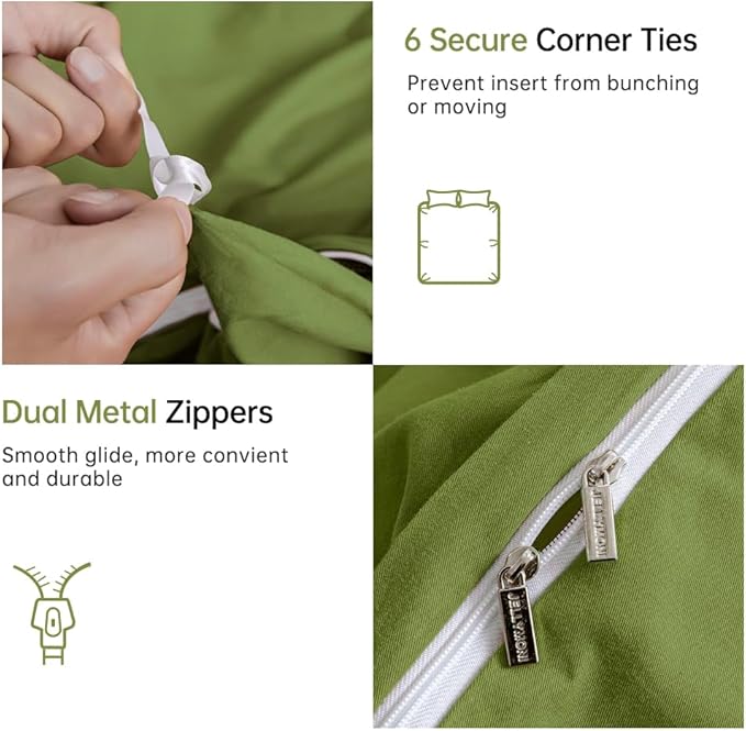 Linen Duvet Cover Set - Full - 3 Piece