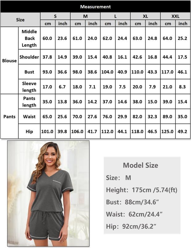 Shorts Pajama Set - Short Sleeve - 2 Piece