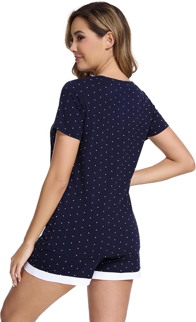 Women's Bamboo Cooling Pajama Set - Short Sleeve - 2 Piece