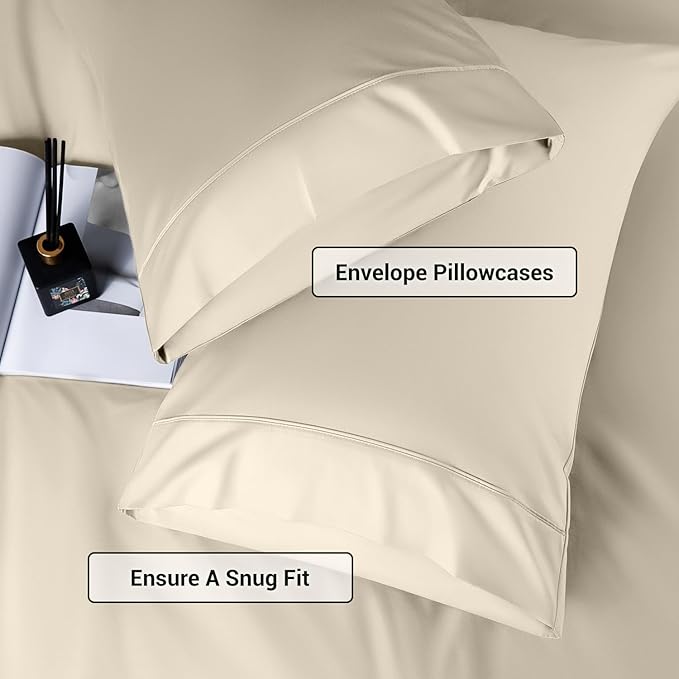 Bamboo Cooling Bed Sheet Set - King - 4 Piece