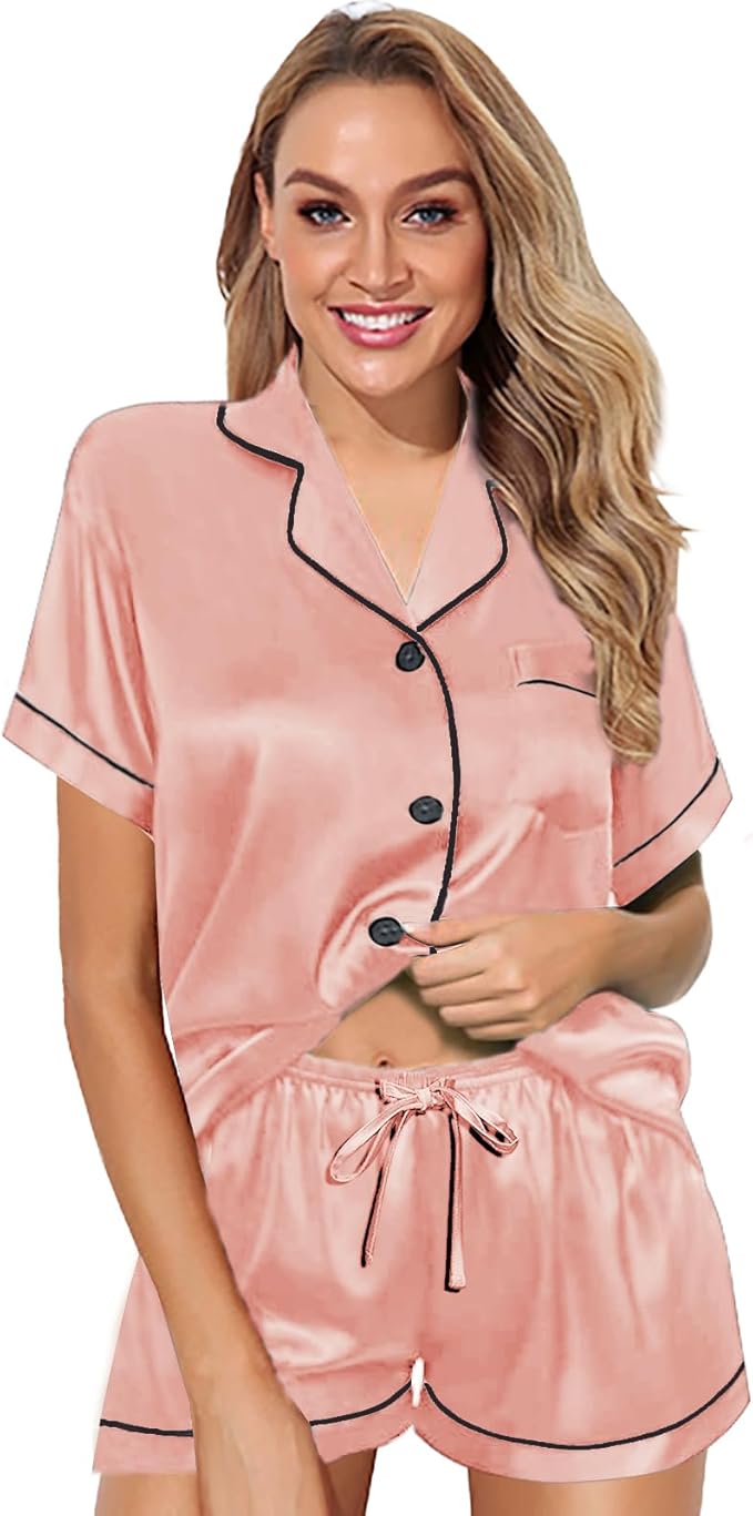 Satin Pajama Set - 2 Piece