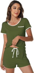 Women's Bamboo Cooling Pajama Set - Short Sleeve - 2 Piece