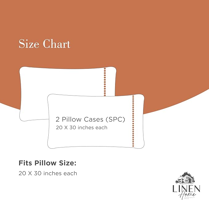 100% Cotton Pillowcase Set - Queen - 2 Piece