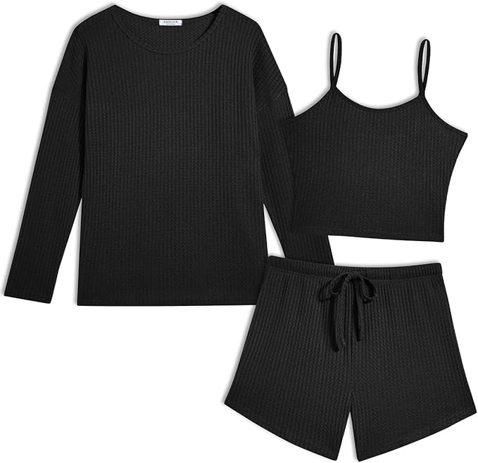 Shorts Pajama Set - Long Sleeve - 3 Piece