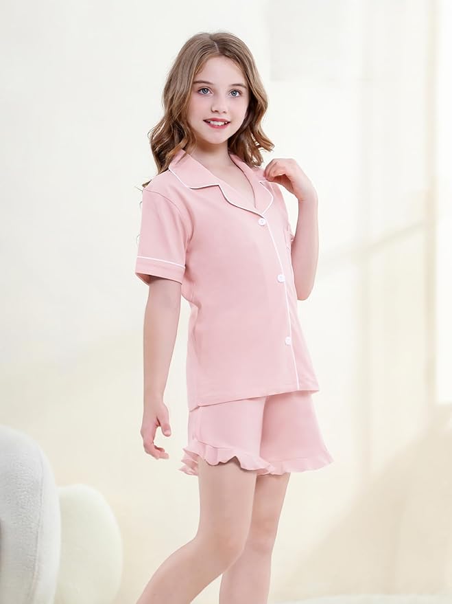 100% Cotton Shorts Pajama Set - Short Sleeve - 2 Piece