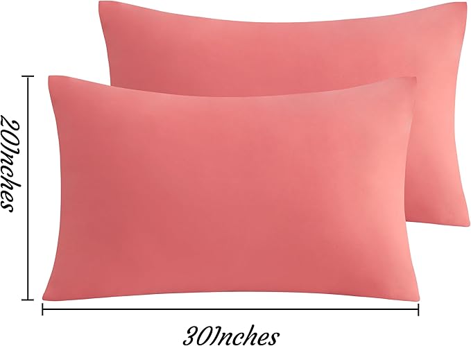 Microfiber Pillowcase Set - Queen - 20 x 30 in - 2 Pack - 2 Piece