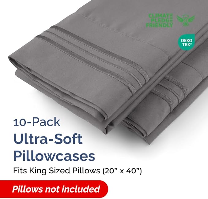 Pillowcase Set - King - 10 Piece