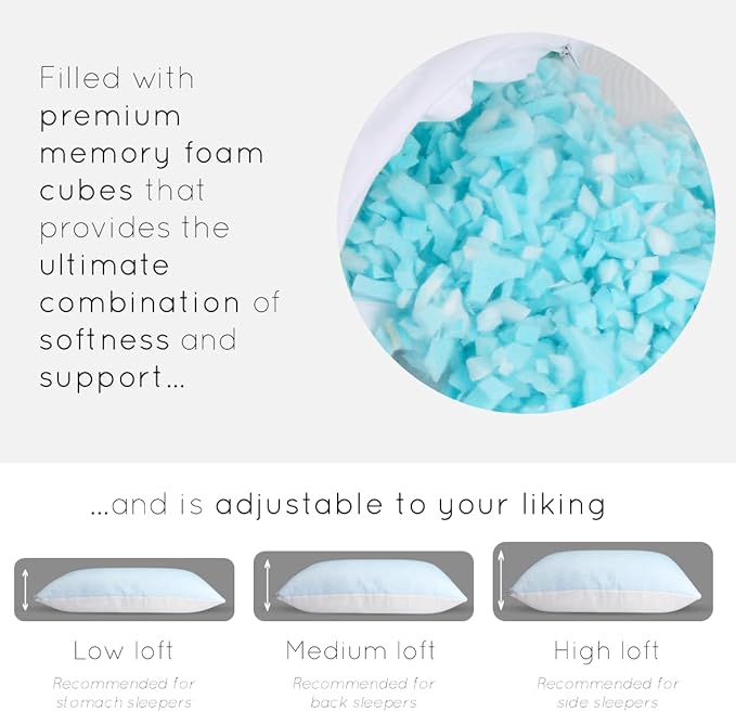 Memory Foam Bed Pillow - Standard