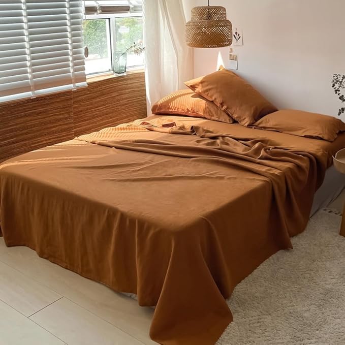 Linen Bed Sheet Set - Twin - 3 Piece