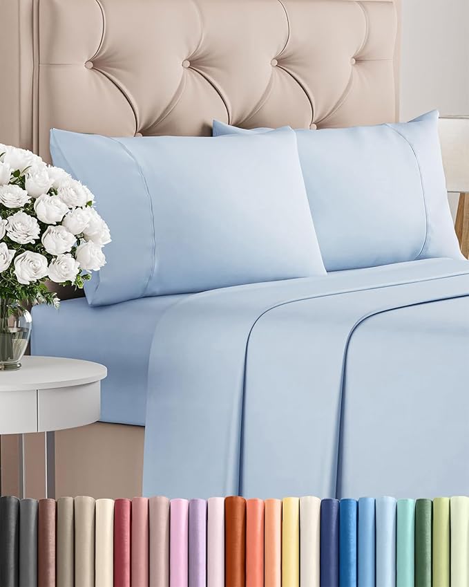 Cooling Bed Sheet Set - Twin - 16 in Deep Pocket - 4 Piece
