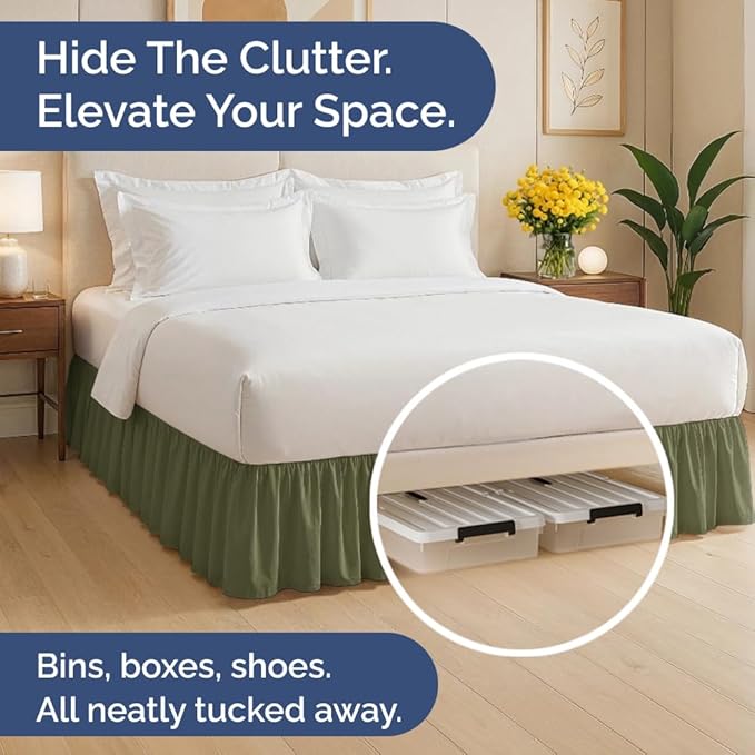 Bed Skirt - King - 12 in Drop