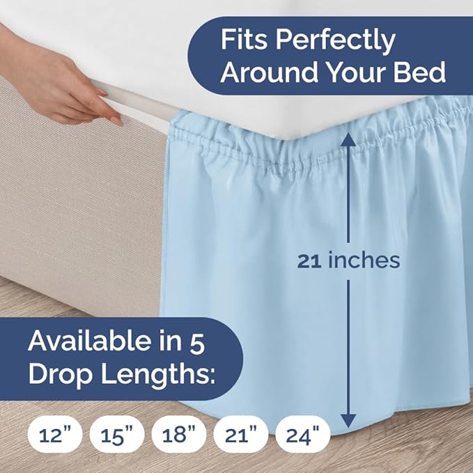 Bed Skirt - Twin XL - 21 in Drop