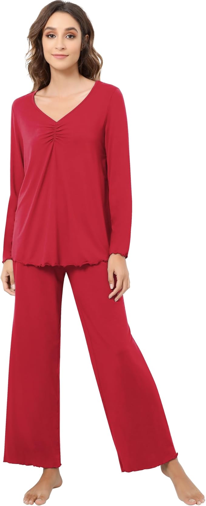 Women's Bamboo Pants Pajama Set - Long Sleeve - 2 Piece
