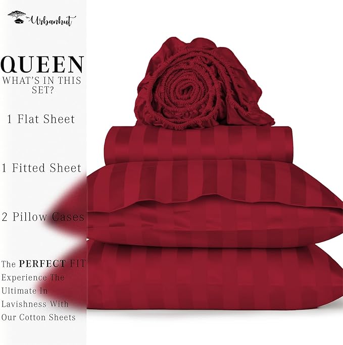 Bed Sheet Set - Queen - 16 in Deep Pocket - 4 Piece